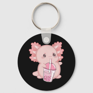 Cute Axolotl Japanse aardbeienmelk Anime Pink K Sleutelhanger