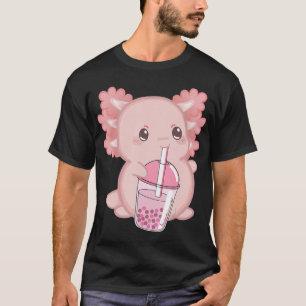 Cute Axolotl Japanse aardbeienmelk Anime Pink K T-shirt