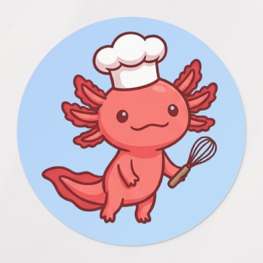 Cute Axolotl Karakter Sticker Vel (Design 3)