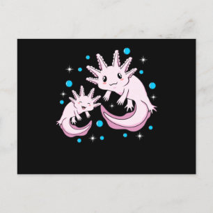Cute Axolotl Kawaii Animal Axolotls Lover Pet Owne Uitnodiging Briefkaart