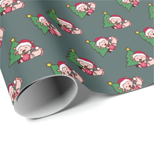 Cute Axolotl Kerstmis Cadeaupapier (Rol Hoek)