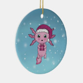 Cute Axolotl Kerstmis Keramisch Ornament (Rechts)