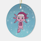 Cute Axolotl Kerstmis Keramisch Ornament (Links)