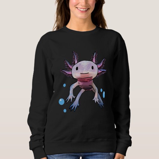 Cute Axolotl Kinder jeugd Amfibian Mexican Walking Trui (Voorkant)