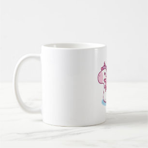 Cute Axolotl-koeling op Unicorn Pool Float Drinki Koffiemok