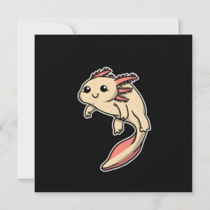 Cute Axolotl Kostuum Amfibieën Cadeau Idee Kaart