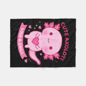 Cute Axolotl Love &amp; Smile Kawaii Heart Animal  Fleece Deken (Voorkant (Horizontaal))