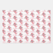 Cute Axolotl Love of Santa Childs Name Inpakpapier Vel (Voorkant 2)