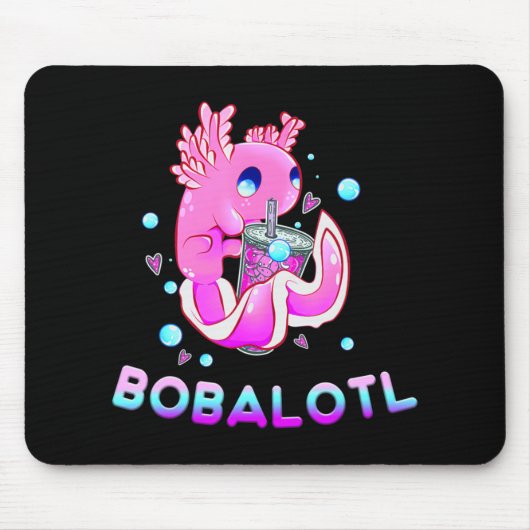 Cute Axolotl Lover Bobalotl Boba Kawaii Anime Japa Muismat (Voorkant)