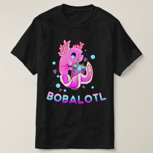 Cute Axolotl Lover Bobalotl Boba Kawaii Anime Japa T-shirt (Design voorkant)