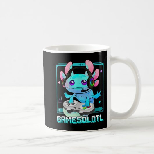Cute Axolotl Lover Gamesalotl Gaming Axolotl Kinde Koffiemok (Rechts)