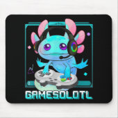 Cute Axolotl Lover Gamesalotl Gaming Axolotl Kinde Muismat (Voorkant)