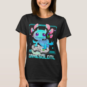 Cute Axolotl Lover Gamesalotl Gaming Axolotl Kinde T-shirt