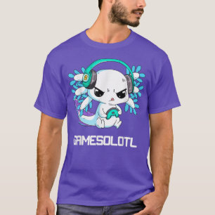 Cute Axolotl Lover Gamesalotl Gaming Axolotl Kinde T-shirt