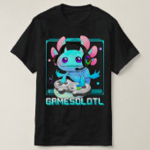 Cute Axolotl Lover Gamesalotl Gaming Axolotl Kinde T-shirt (Design voorkant)