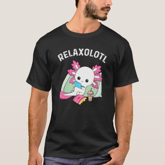 Cute Axolotl Lover Mexican Salamander Relaxolotl T-shirt (Voorkant)