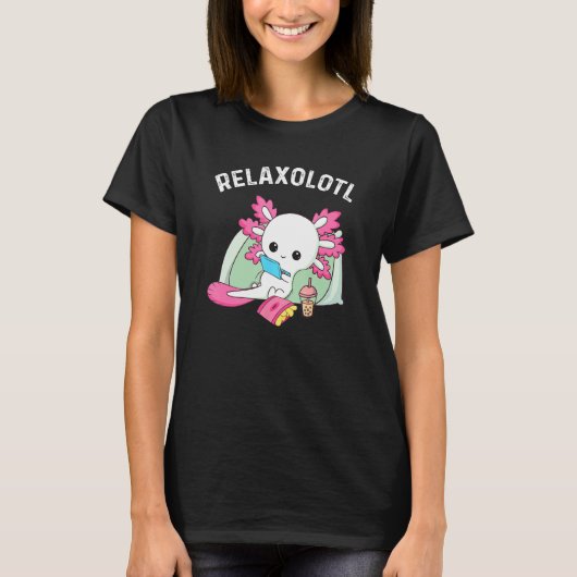 Cute Axolotl Lover Mexican Salamander Relaxolotl T-shirt (Voorkant)