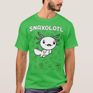 Cute Axolotl Lover Snaxolotl (78) T-shirt