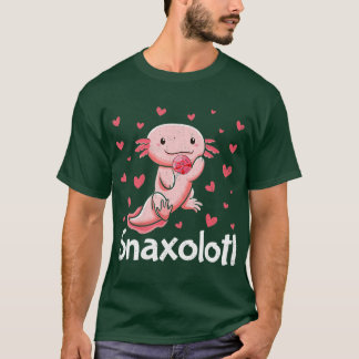 Cute Axolotl Lover Snaxolotl (88) T-shirt