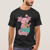 Cute Axolotl Lover Snaxolotl Eating Ramen Kawaii A T-shirt (Voorkant)