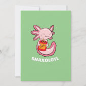 Cute Axolotl Lover Snaxolotl Kawaii Axolotl Food Feestdagenkaart (Voorkant)