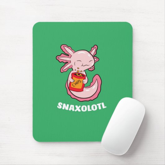 Cute Axolotl Lover Snaxolotl Kawaii Axolotl Food Muismat (Met muis)