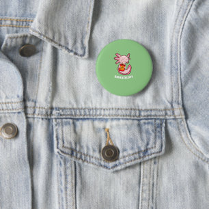 Cute Axolotl Lover Snaxolotl Kawaii Axolotl Food Ronde Button 5,7 Cm