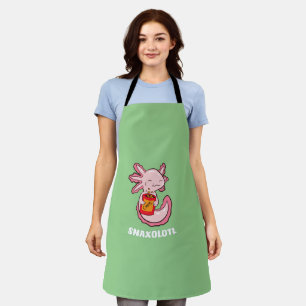Cute Axolotl Lover Snaxolotl Kawaii Axolotl Food Schort