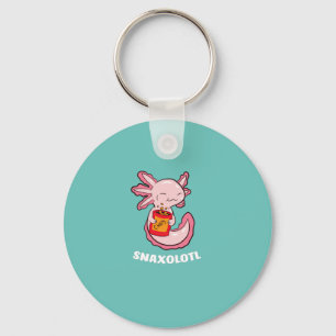 Cute Axolotl Lover Snaxolotl Kawaii Axolotl Food Sleutelhanger