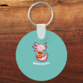 Cute Axolotl Lover Snaxolotl Kawaii Axolotl Food Sleutelhanger (Voorkant)