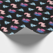 Cute Axolotl Pattern Cadeaupapier (Hoek)