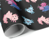 Cute Axolotl Pattern Cadeaupapier (Rol Hoek)
