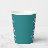 Cute Axolotl Pink Salamander Birthday Party Papieren Bekers (Links)