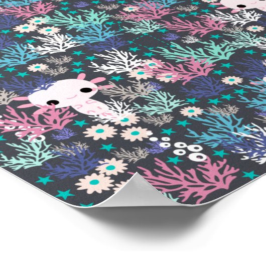 Cute Axolotl Poster (Hoek)