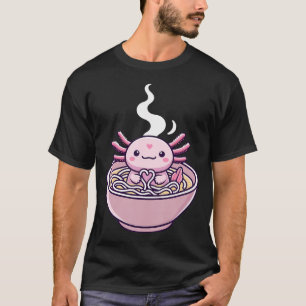 Cute Axolotl Ramen Noedel Kom T-shirt