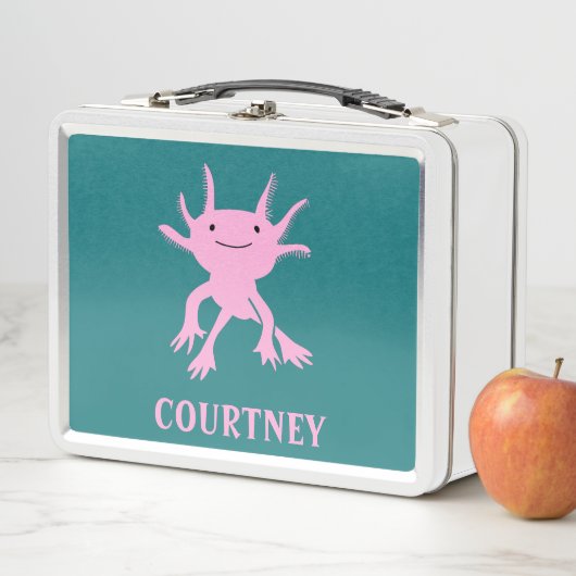 Cute Axolotl roze salamander gepersonaliseerd (In situ)