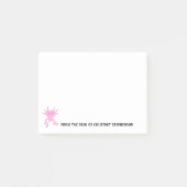 Cute Axolotl roze salamander gepersonaliseerd Post-it® Notes (Voorkant)