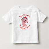 Cute Axolotl Santa Het was geen Kerstmis. Kinder Shirts (Voorkant)
