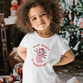 Cute Axolotl Santa Het was geen Kerstmis. Kinder Shirts