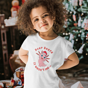 Cute Axolotl Santa Het was geen Kerstmis. Kinder Shirts