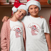 Cute Axolotl Santa Merry kerst T-shirt