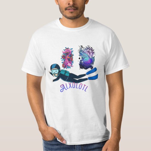 Cute Axolotl Shirt I Axolotl Vragen Retro Funny (Voorkant)