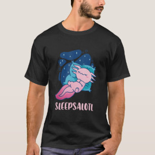 Cute Axolotl Sleeping Pajama Kinder Girls Bedtime T-shirt