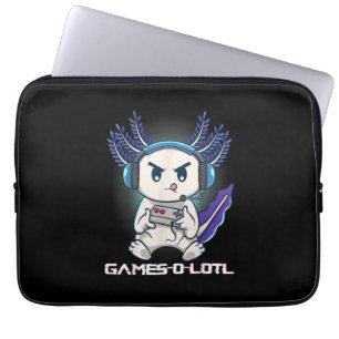 Cute Axolotl-spelcondennenvideospellen Laptop Sleeve
