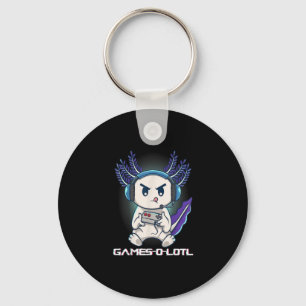 Cute Axolotl-spelcondennenvideospellen Sleutelhanger