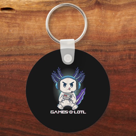 Cute Axolotl-spelcondennenvideospellen Sleutelhanger (Voorkant)