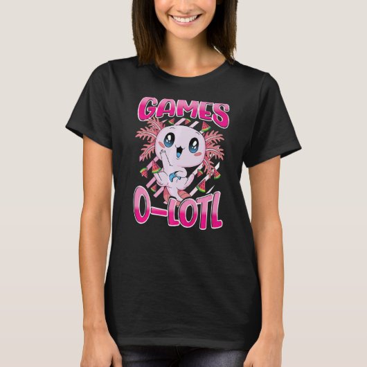 Cute Axolotl-spelconsoleconsole voor videospellen T-shirt (Voorkant)