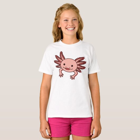 cute Axolotl T-shirt (Voorkant volledig)