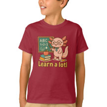 Cute Axolotl Teacher T-Shirt | Learn a Lotl Kawaii