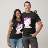 Cute Axolotl Unicorn Cat Illustration T-shirt (Unisex)